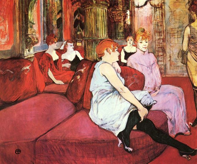 Salon at the Rue des Moulins (1894) Henri de Toulouse-Lautrec